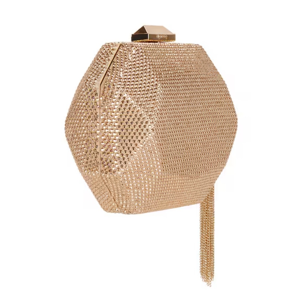 Olga Berg Tilly Hotfix Clutch in Gold